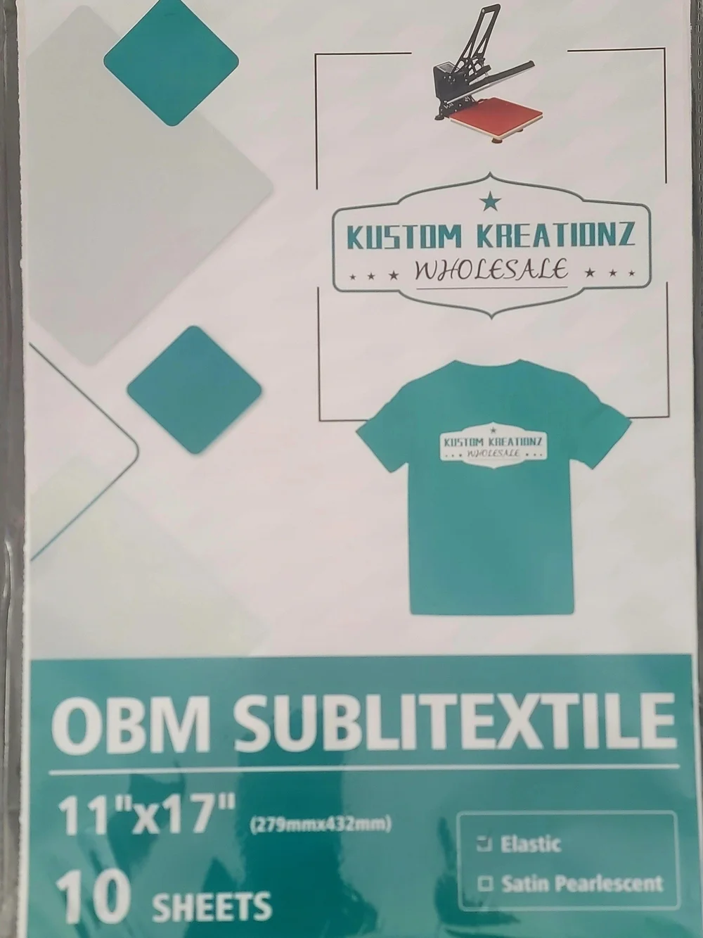 Kustom Kreationz OBM Sublitextile Elastic Sublimation Paper